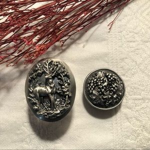 Set of 2 Vintage Trinket Boxes